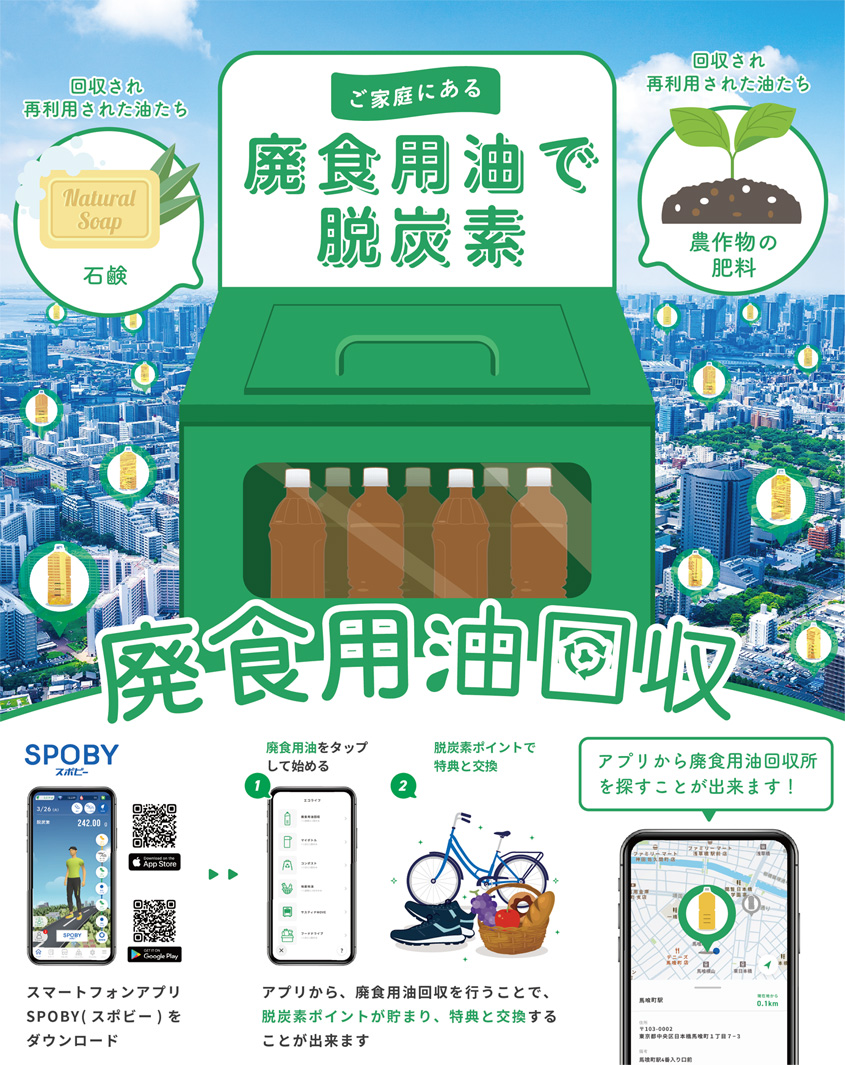 入間市×SPOBY 廃食用油回収